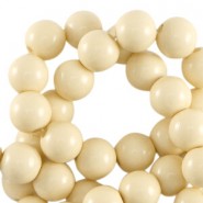 Acrylic beads 4mm round Shiny Cashmere white